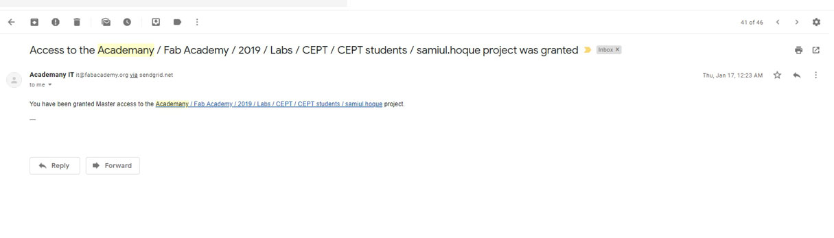 Master Access Granted, confirmation Email