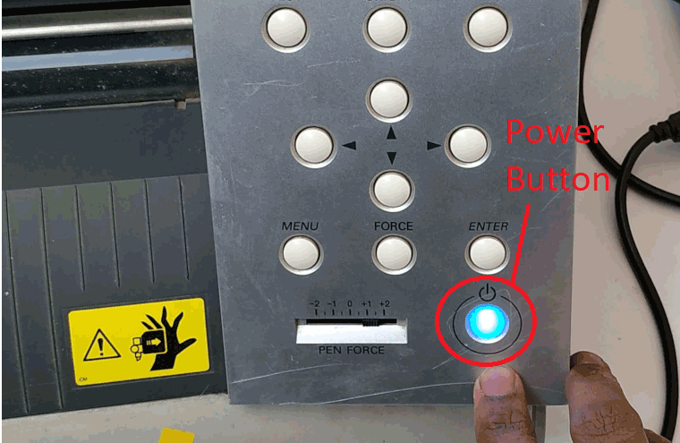 Turn the machine on