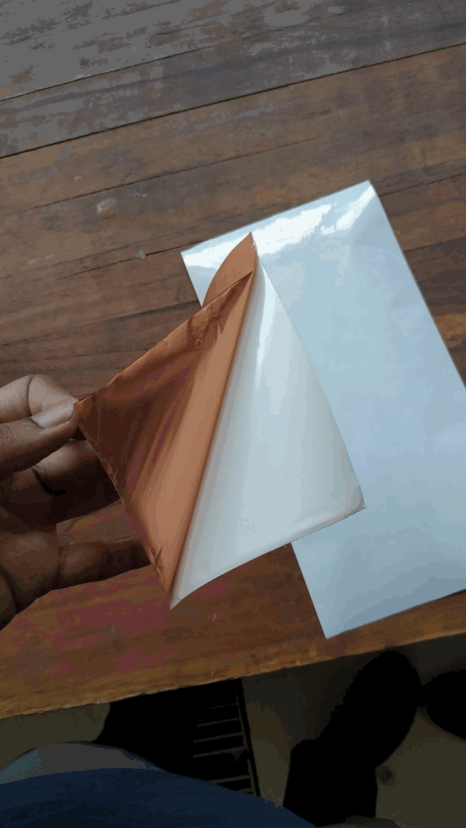 Putting copper vinyl on Epoxy