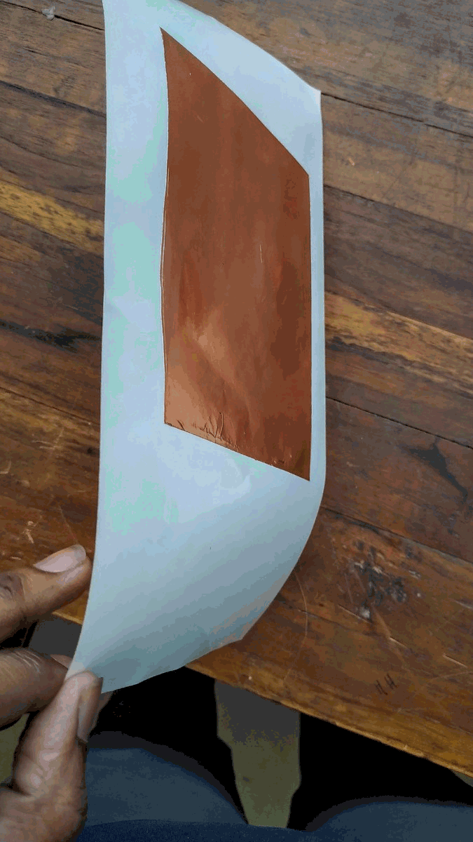 Putting copper vinyl on Epoxy