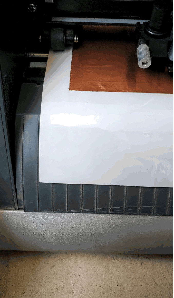 Putting the piece on the machine