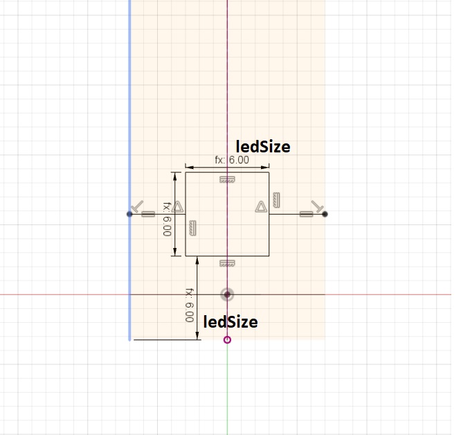 Sketch for LED holes