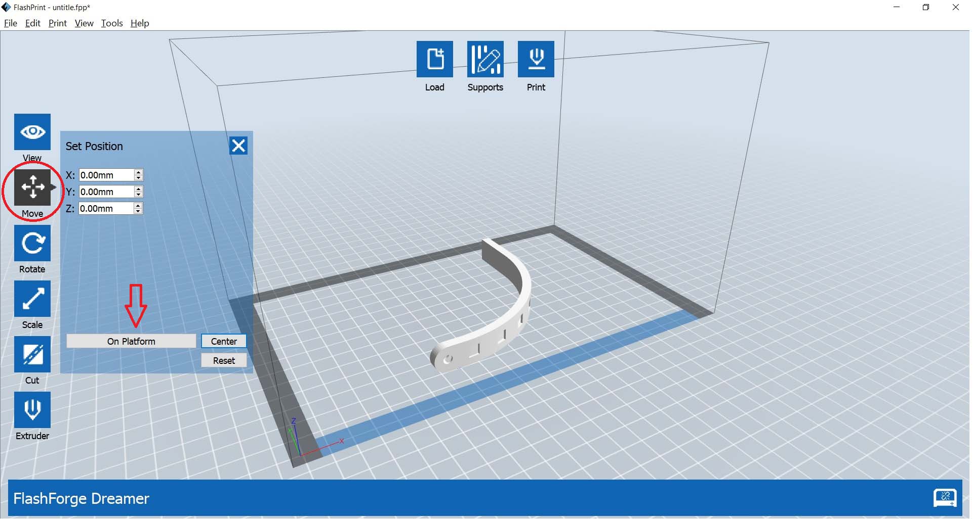 Importing an stl file into FlashPrint