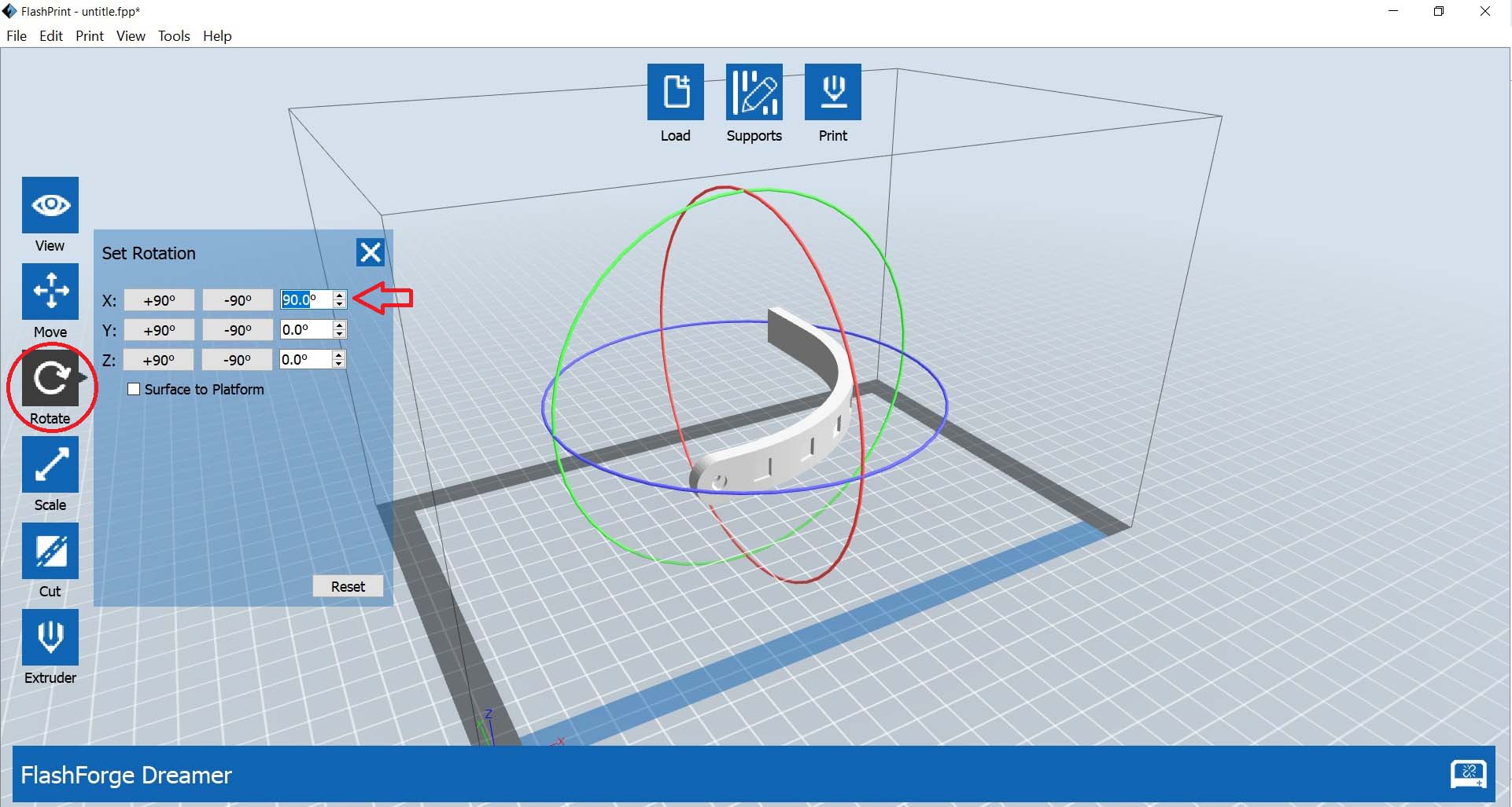 Importing an stl file into FlashPrint