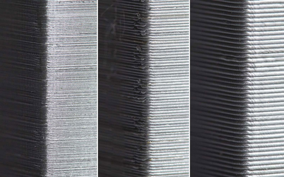 Layer Height comparison(macro shot)- illustration by 3dhubs