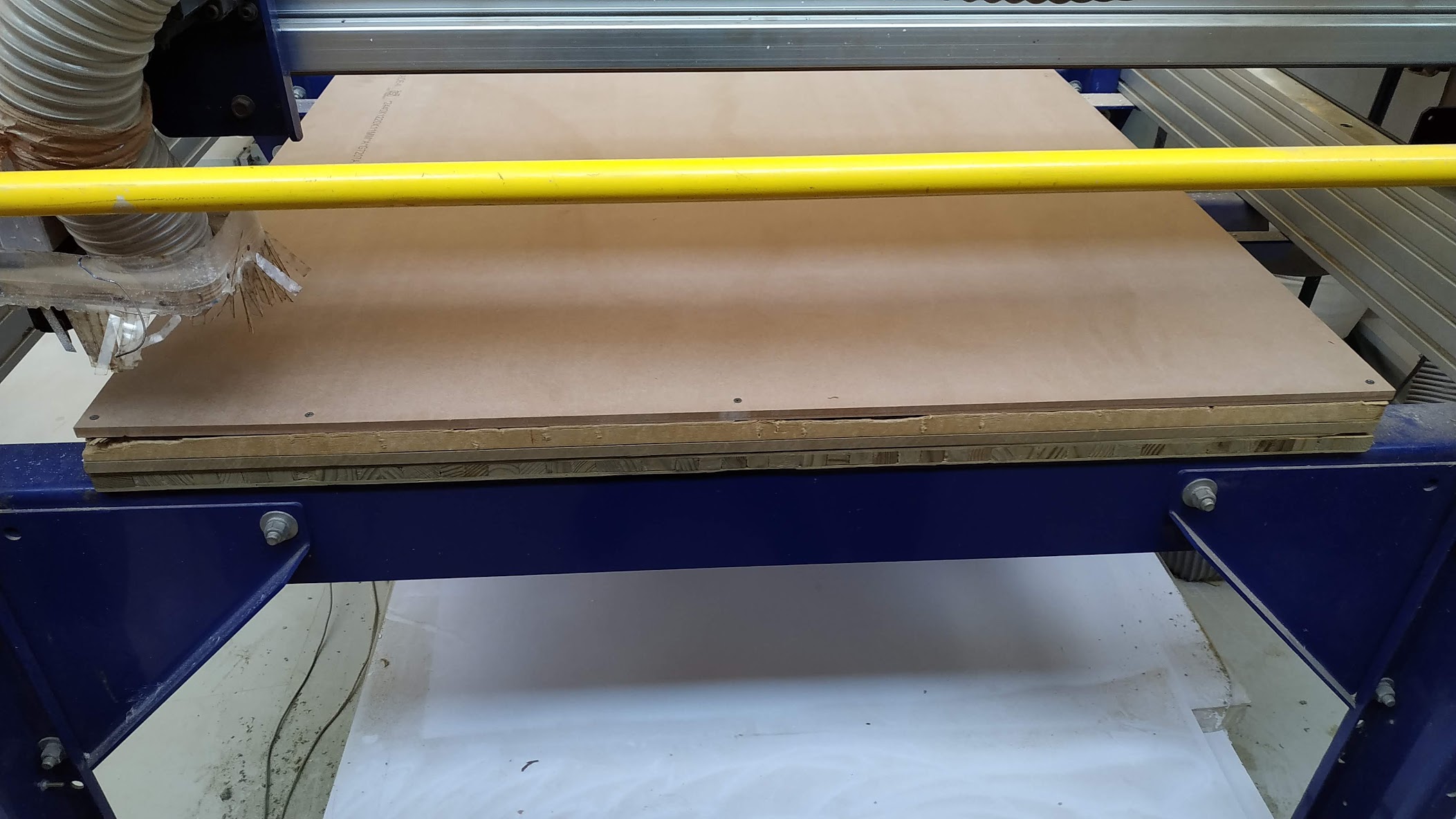 One corner of the Sacrificial board was damaged