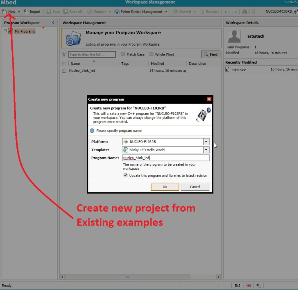 Using the Online Mbed Compiler