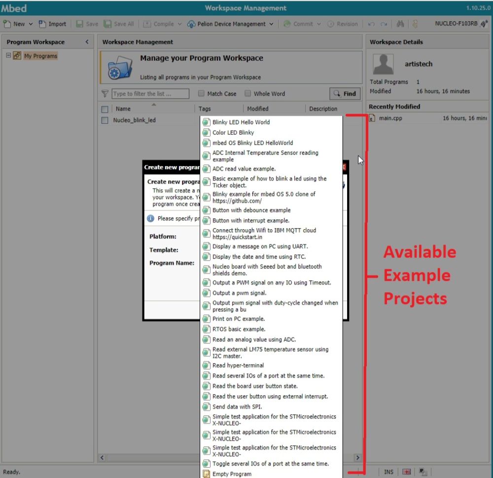 Using the Online Mbed Compiler