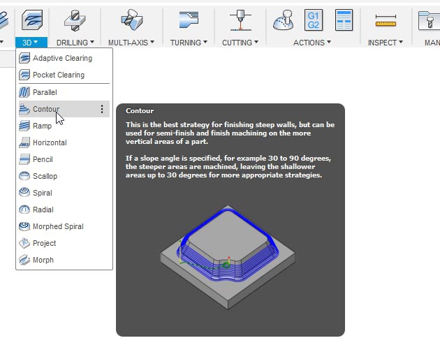 Contour Toolpath in Fusion360