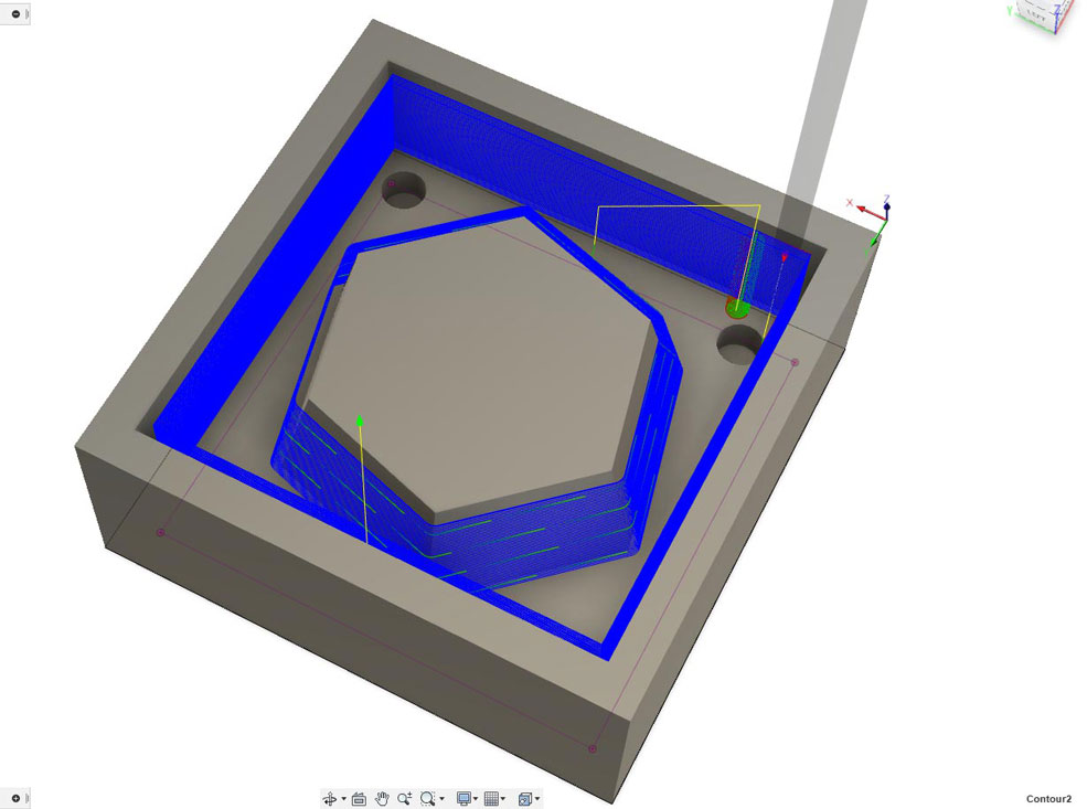 Generated Contour toolpath
