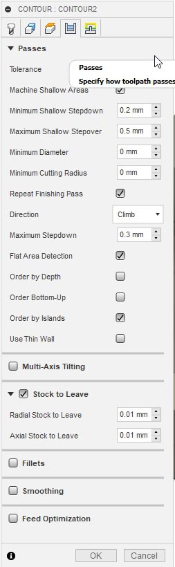 Roughing Toolpath Settings