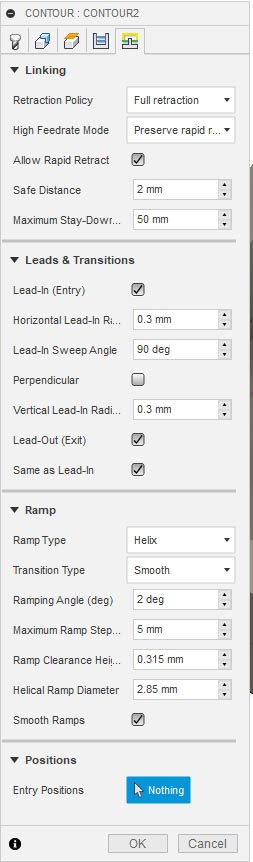 Roughing Toolpath Settings