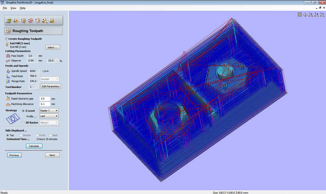 Step 3: Roughing Toolpath