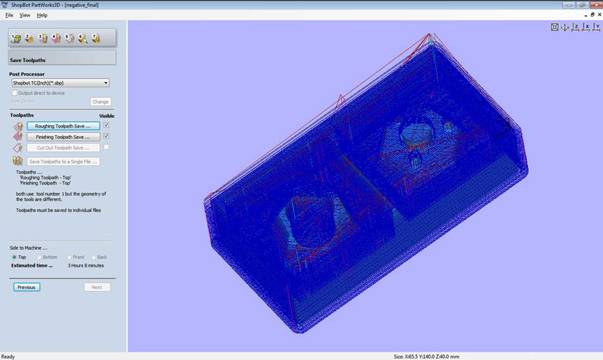 Step 7: Exporting toolpaths