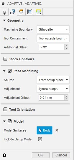 Roughing Toolpath Settings