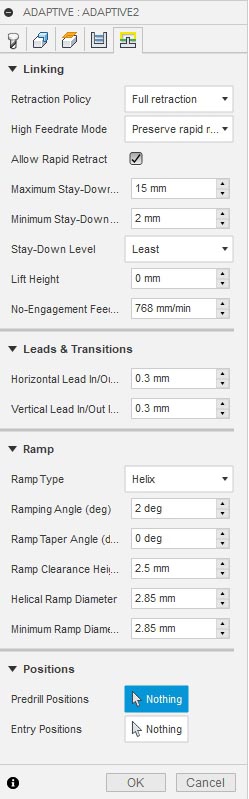 Roughing Toolpath Settings