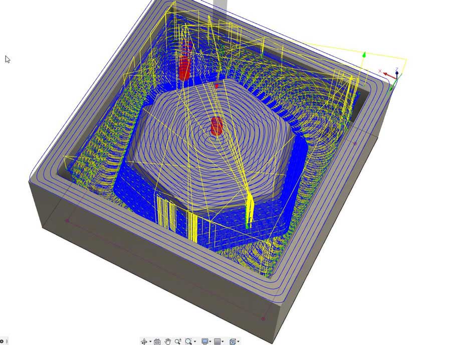 Generated Roughing toolpath
