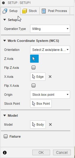 Setup Options that I used