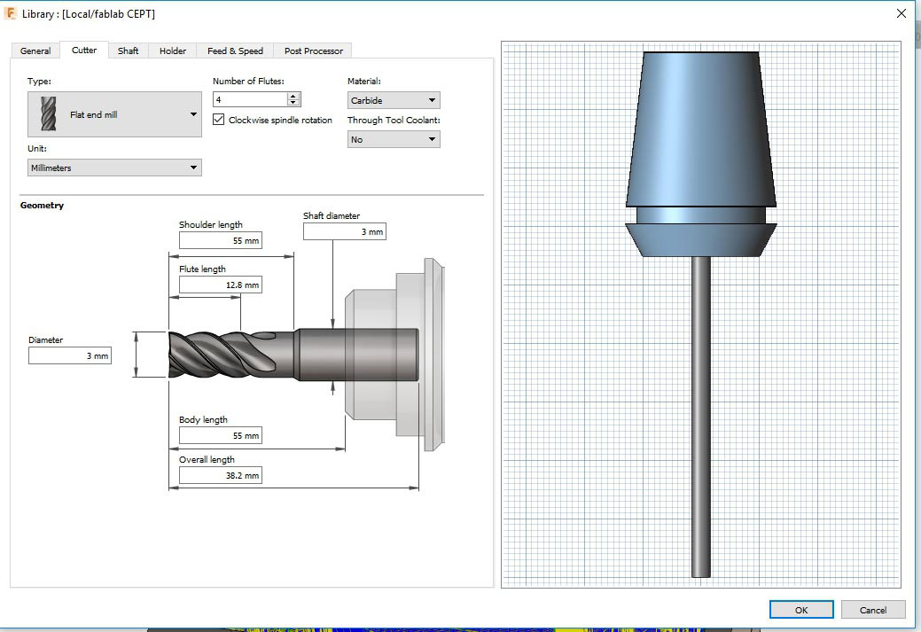 Tool Library for 1/8" endmill
