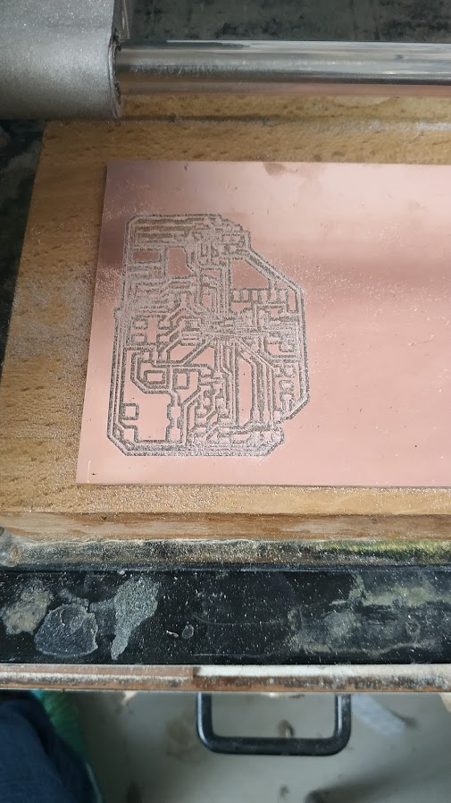 After 1/64 traces were milled