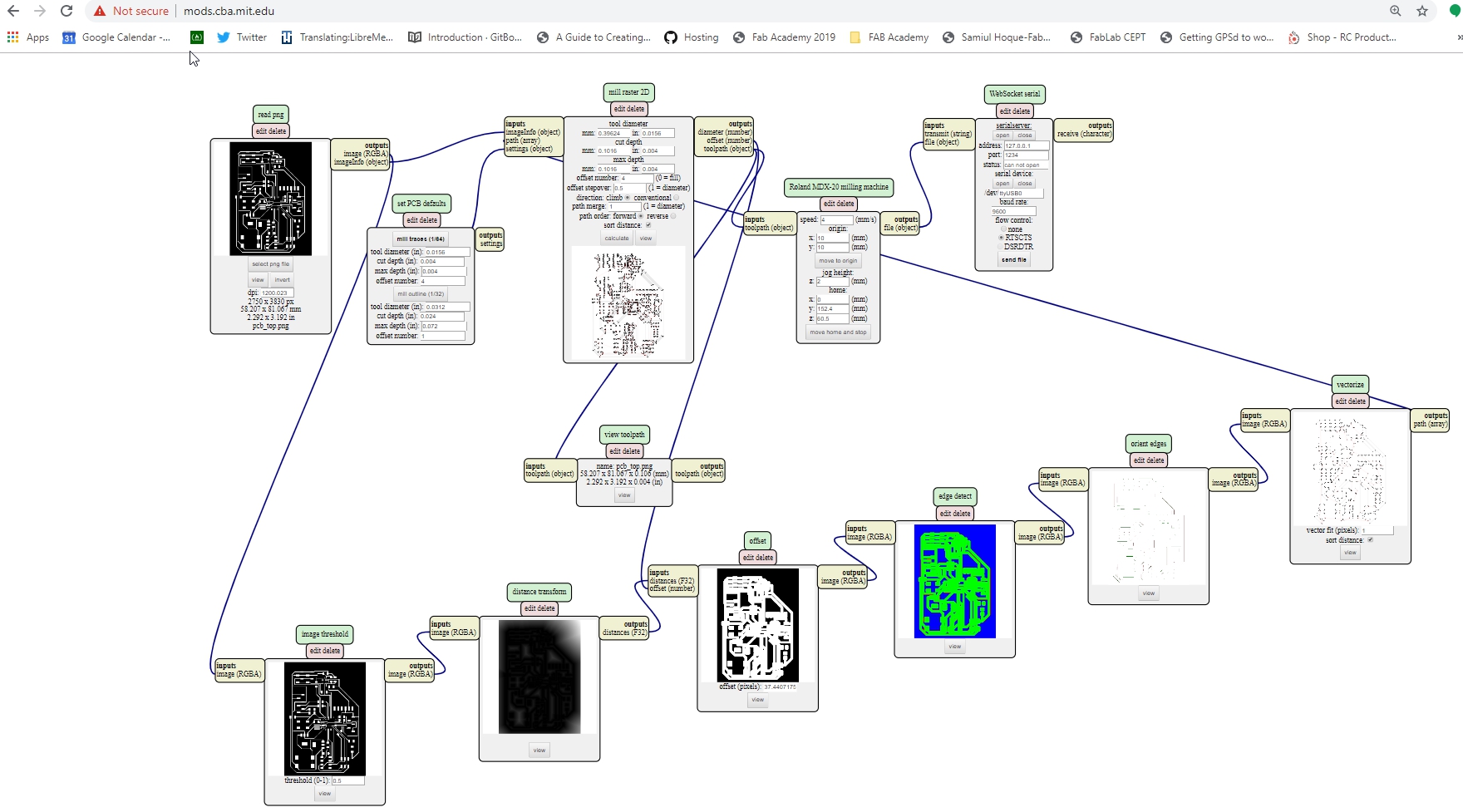 Calculating the 1/64 traces toolpath on mods