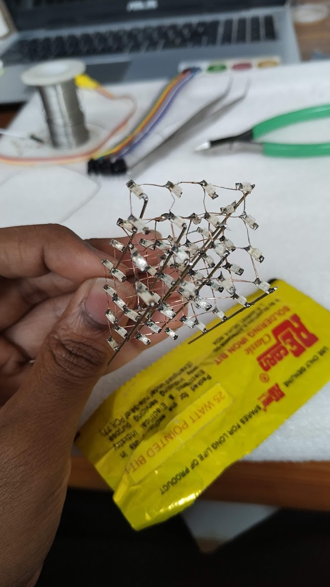 Soldering the Layers on top of eachother