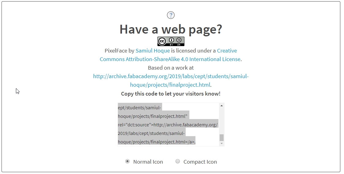 Generating my CC license